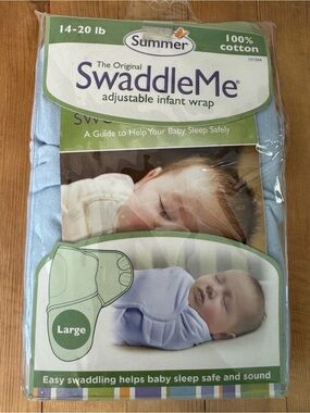 SwaddleMe Adjustable Infant Wrap - Large/ Light Blue